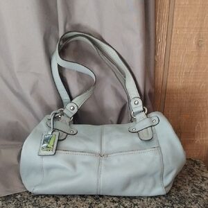 Tignanello Light Gray Shoulder Bag